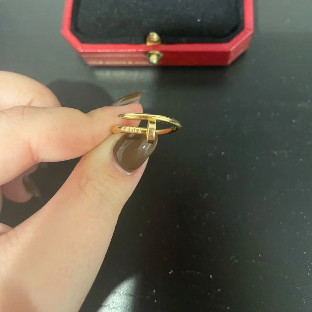Cartier Juste Un Clou Small Model Rose Gold Ring Size 47 - Picture 3 of 7